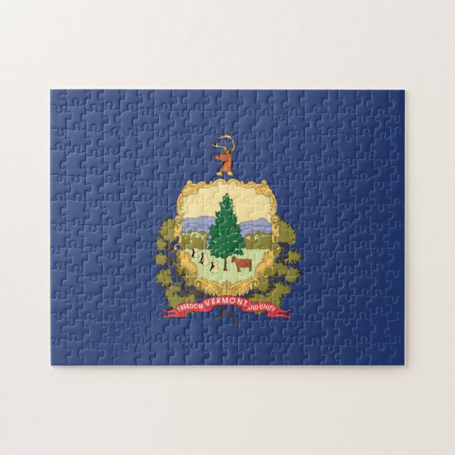 Puzzle Drapeau d'État du Vermont (États-Unis) (Horizontal)