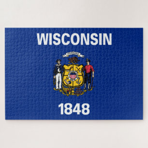 Puzzle Drapeau d'État du Wisconsin