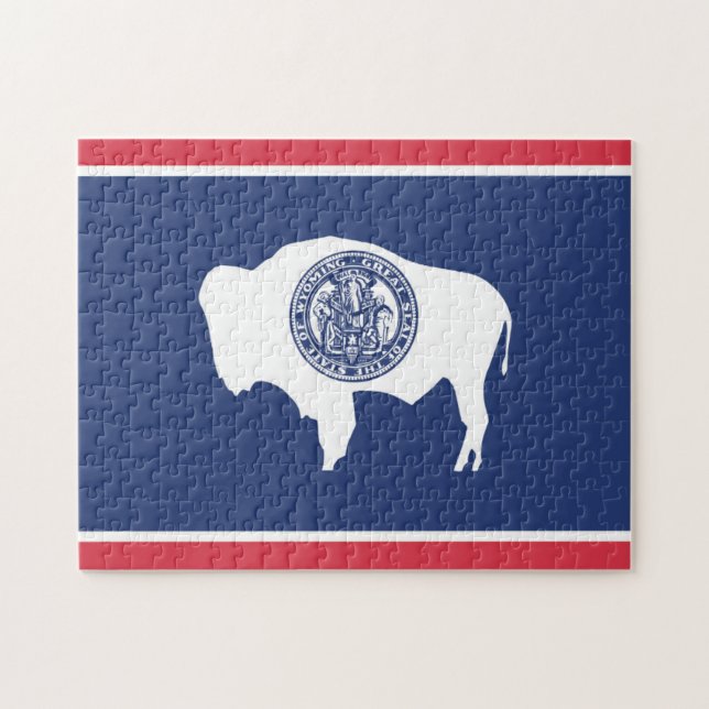 Puzzle Drapeau d'Etat du Wyoming, États-Unis (Horizontal)