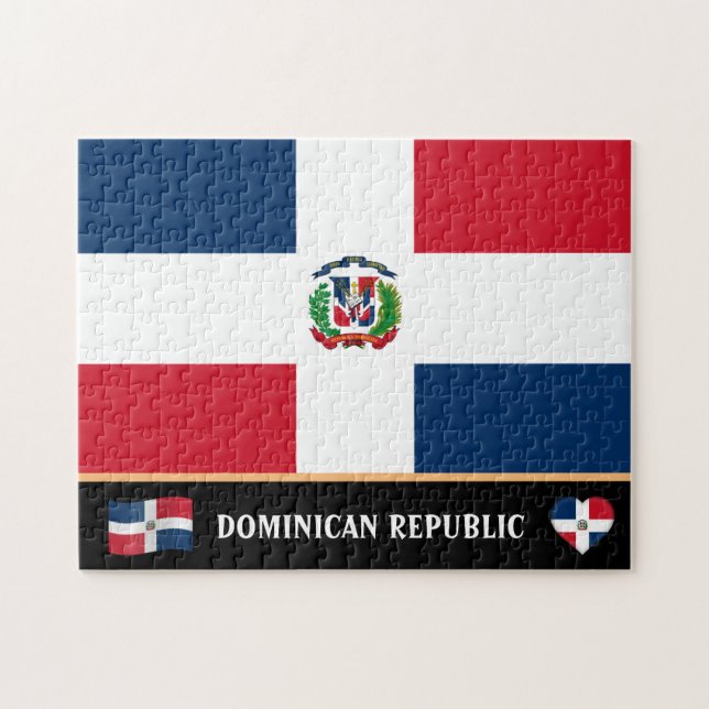 Puzzle Drapeau dominicain / Pays latin /République Domini (Horizontal)