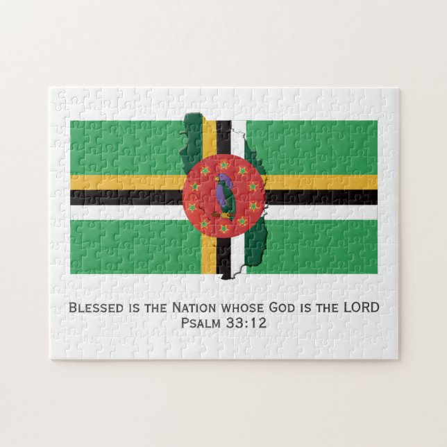 Puzzle DRAPEAU DOMINIQUE | Blessed Nation | Dominique (Horizontal)