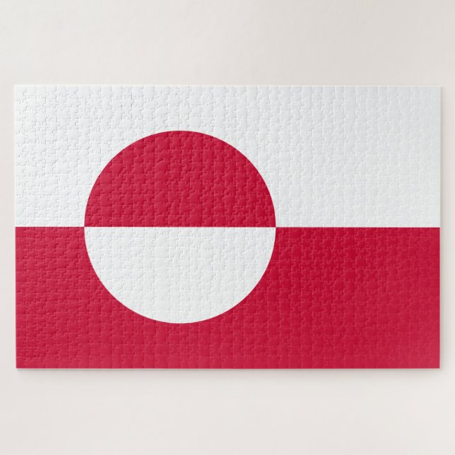 Puzzle Drapeau du Groenland (Horizontal)