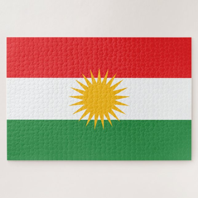 Puzzle Drapeau du Kurdistan (Horizontal)