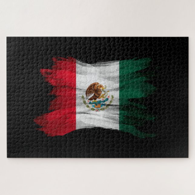 Puzzle Drapeau du Mexique bracelet, drapeau national (Horizontal)