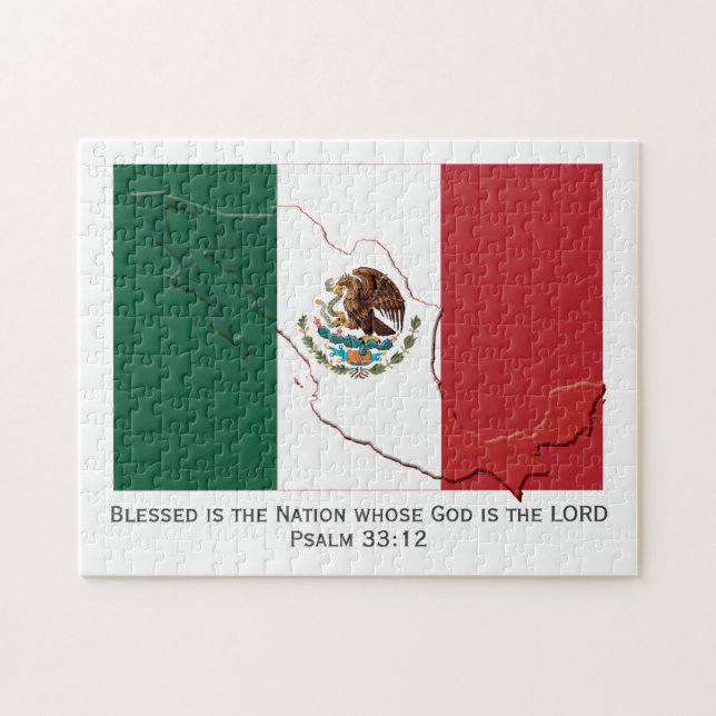 Puzzle DRAPEAU DU MEXIQUE| Nation bénie| Mexique (Horizontal)
