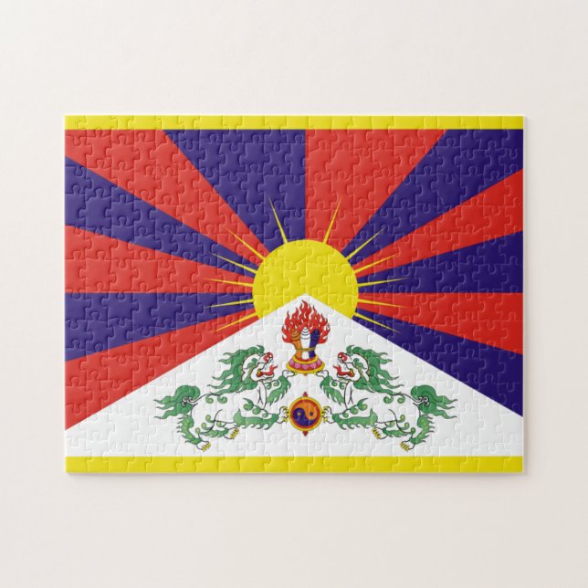 Puzzle drapeau du tibet (Horizontal)