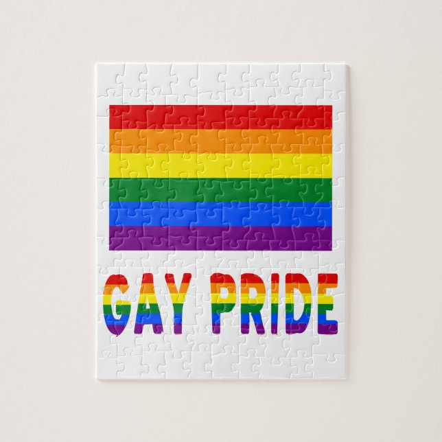 Puzzle Drapeau et mots gay pride (Vertical)