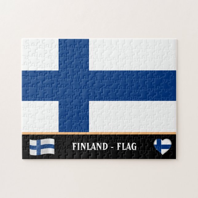 Puzzle Drapeau finlandais / Finlande (Horizontal)