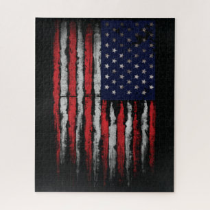 Puzzle Drapeau Grunge U.S.A