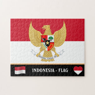 Puzzle Drapeau indonésien & pays Indonésie / Indonésie Ji