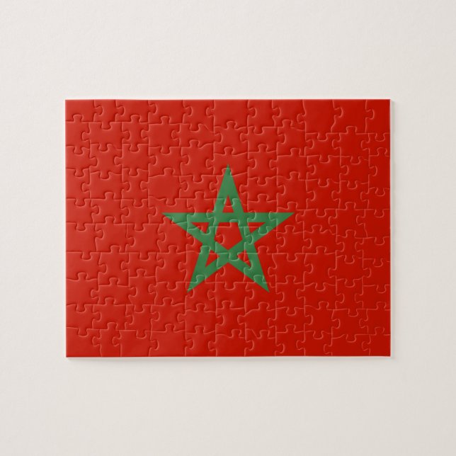 Puzzle drapeau marocain (Horizontal)