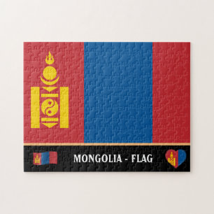 Puzzle Drapeau mongol et pays mongol / Mongolie