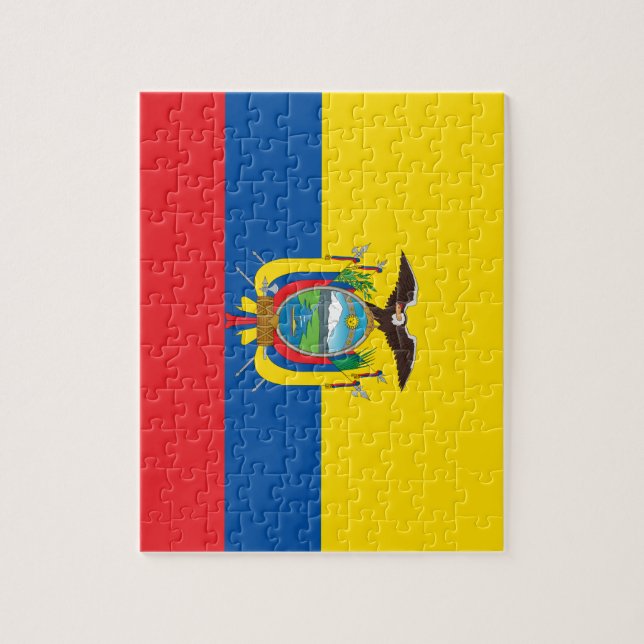 Puzzle Drapeau national du monde de l'Equateur (Vertical)