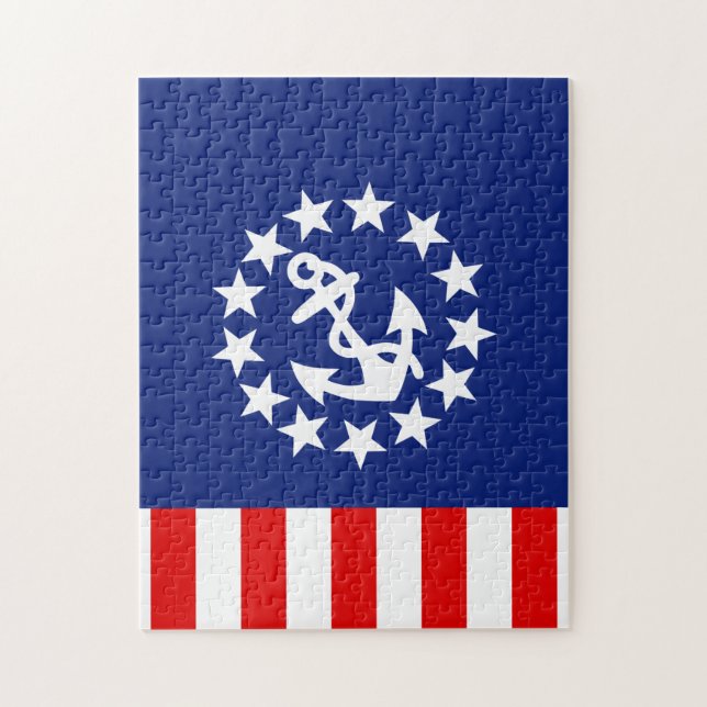Puzzle Drapeau nautical américain du yacht (Vertical)