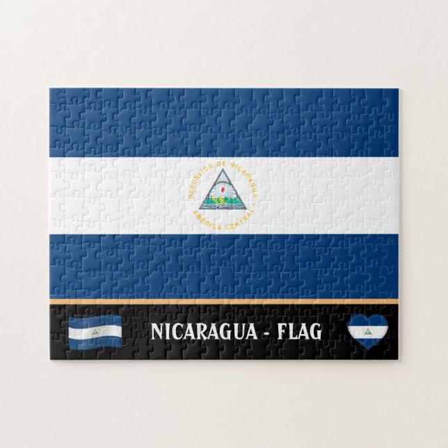 Puzzle Drapeau nicaraguayen & Nicaragua / Nicaragua (Horizontal)