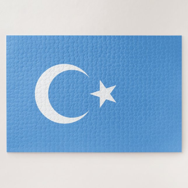 Puzzle Drapeau ouïghour du Turkestan oriental (Uyghurista (Horizontal)