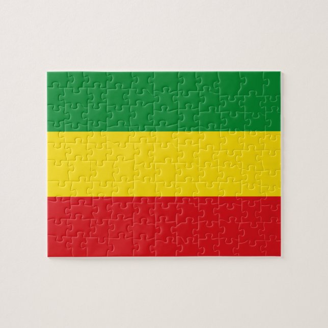 Puzzle Drapeau rastafarien Rasta Ethiopie (Horizontal)