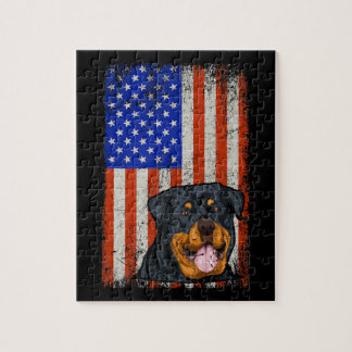 Puzzle Drapeau Rottweiler américain
