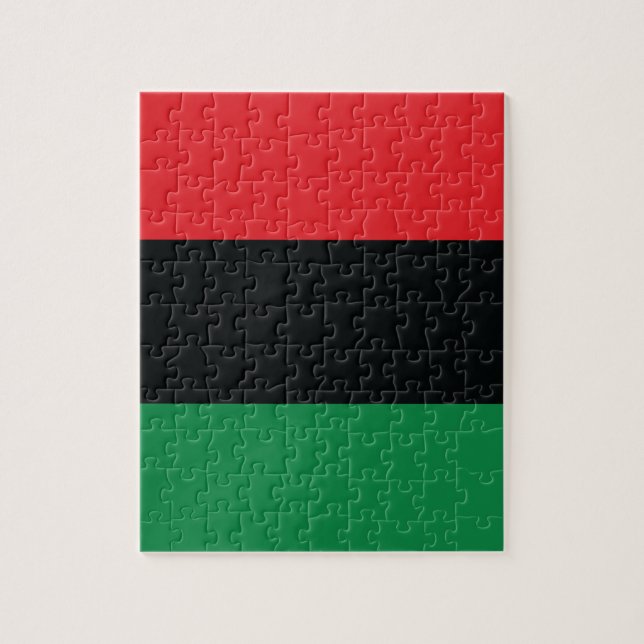 Puzzle Drapeau rouge, noir et vert (Vertical)