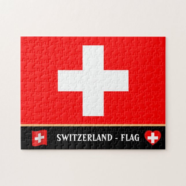 Puzzle Drapeau suisse / Suisse (Horizontal)