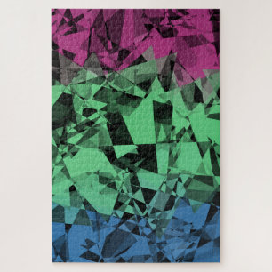 Puzzle Drapeau super Eclectique Retro Trippé Polysexuel P