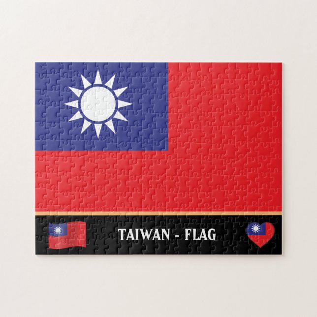 Puzzle Drapeau taïwanais & Taïwan / Taïwan (Horizontal)