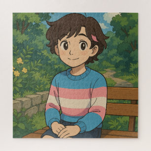 Puzzle Drapeau Transgenre Personnage d'anime LGBTQIA+