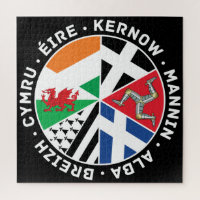 Drapeaux des nations celtes Cymru Eire Alba Kernow