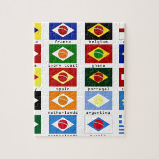 Puzzle drapeaux pour la coupe du monde au brésil