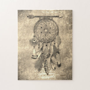 Puzzle Dream Catcher   Style photo Vintage