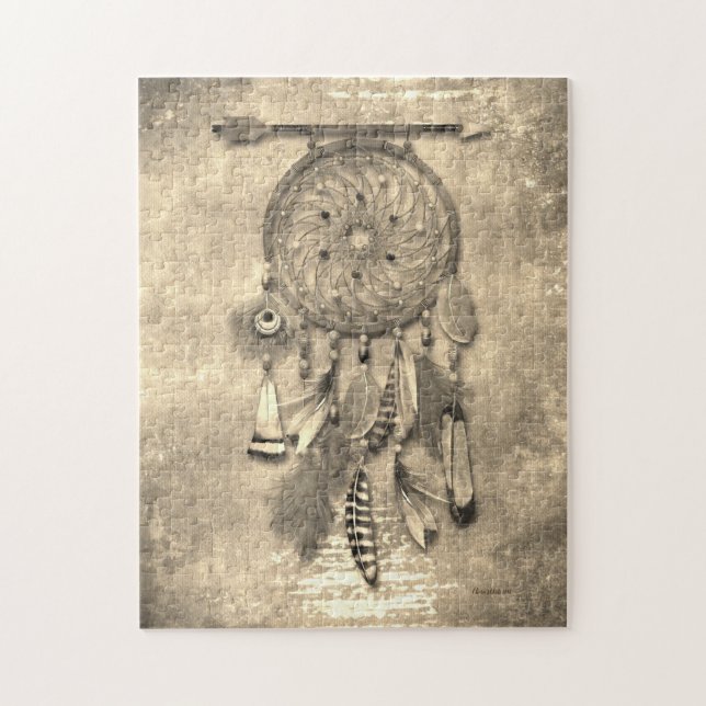 Puzzle Dream Catcher | Style photo Vintage (Vertical)