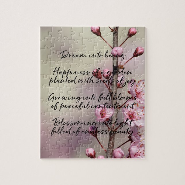 Puzzle Dream Poem Fleurs de fleurs de cerisier (Vertical)
