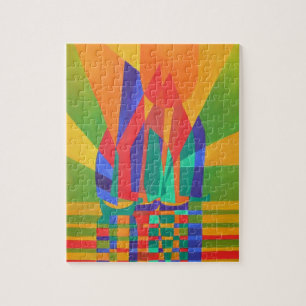 Puzzle Dreamboat Un Câble Cubiste Aux Couleurs Primaires