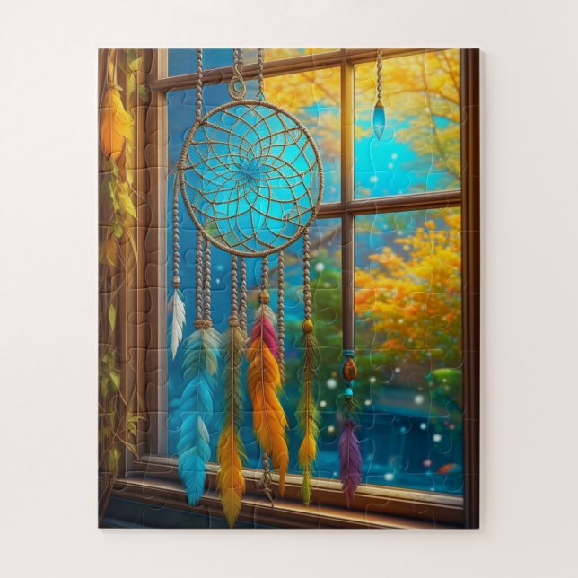Puzzle Dreamcatcher dans la fenêtre Boho (Vertical)