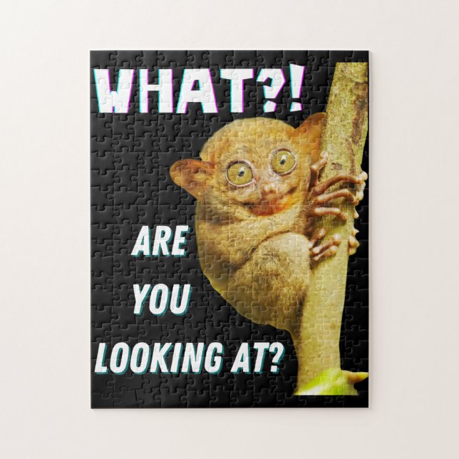 Puzzle Drôle Big Eyed Tarsier Ce que vous regardez (Vertical)