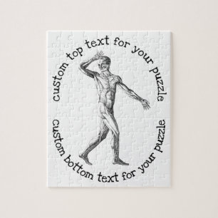 Puzzle Drôle d'anatomie humaine vintage s'évanouissant en