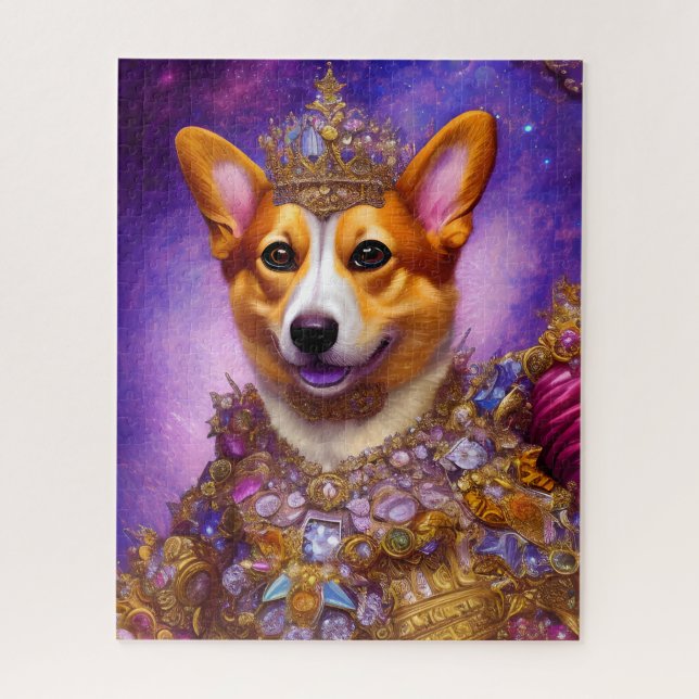 Puzzle drôle de chien | Corgi Queen (Vertical)