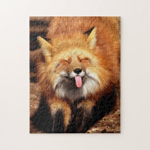 Puzzle Drôle Fox Sticking It's Tongue Out