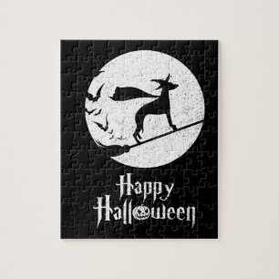 Puzzle Drôle Halloween Costume sorcière Amoureux des chie
