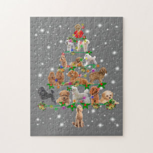 Puzzle Drôle Poodle Costume d'ornement de décoration Arbr