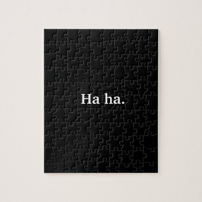 Puzzle Drôle Presque Tout Noir Ha Ha (Vertical)