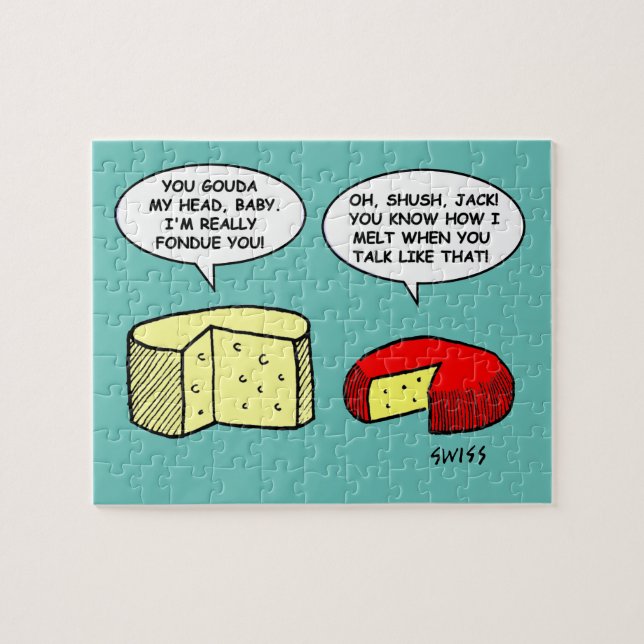 Puzzle Drôle Soirée Dégustation de Fromage Petit talk Car (Horizontal)