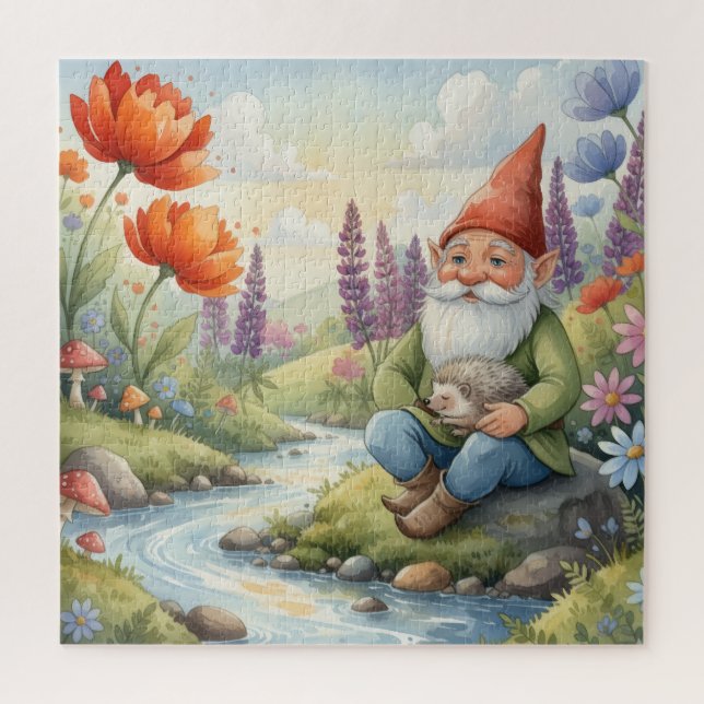 Puzzle du gnome fantaisiste hérisson (Vertical)