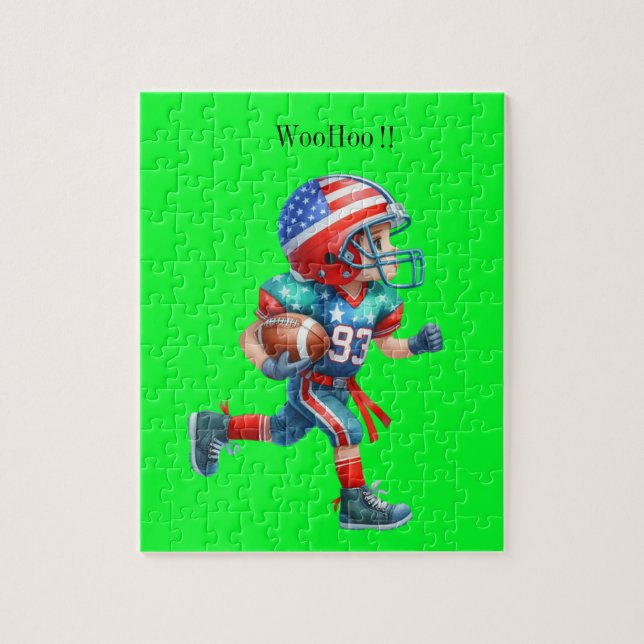 Puzzle du joueur de football de garçon (Vertical)