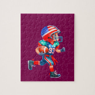 Puzzle du joueur de football de garçon