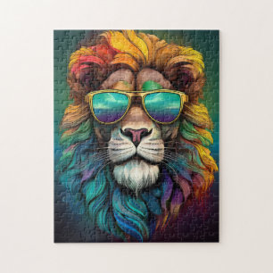 🧩 Puzzle du Lion Arc-en-Ciel