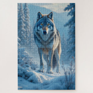 Puzzle du loup d'hiver