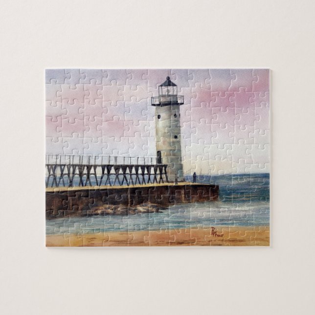 Puzzle du nord de phare de musoir de Manistee (Horizontal)
