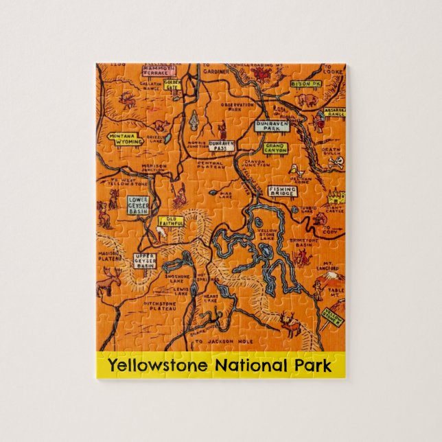 Puzzle du parc national Yellowstone (Vertical)