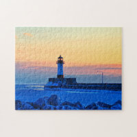 Puzzle du phare au lever du soleil